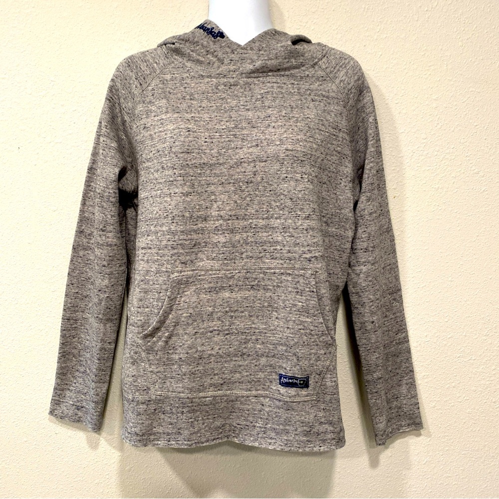 NWT State of Mine Arkansas Heather Gray size Small Hoodie pockets no hem